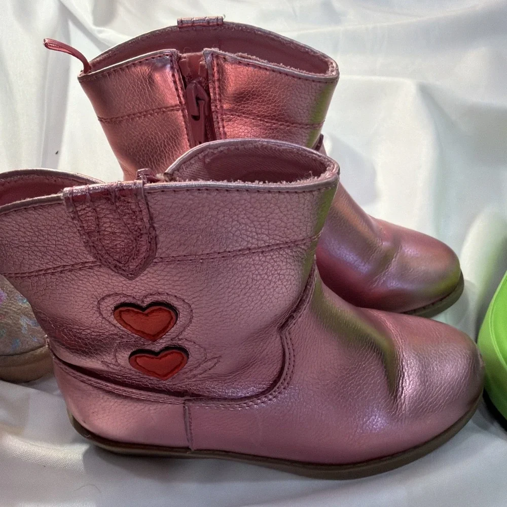 Lot of 4 Girls Ankle Boots Pink 9 /10 , All Rest R, 10 - Winter Spring Cowboy‎